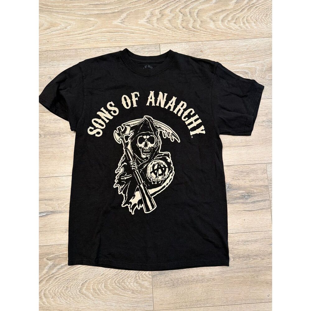 Sons of Anarchy Tshirt‎ Mens size M Black Skeleton Reaper Logo